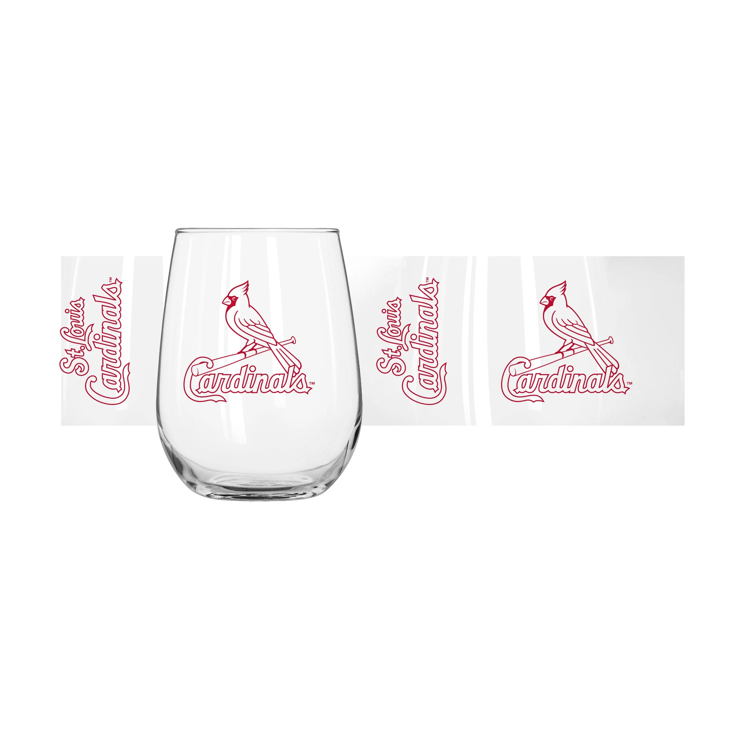 St. Louis Cardinals 16oz Gameday Curved Beverage Glass - Image 2