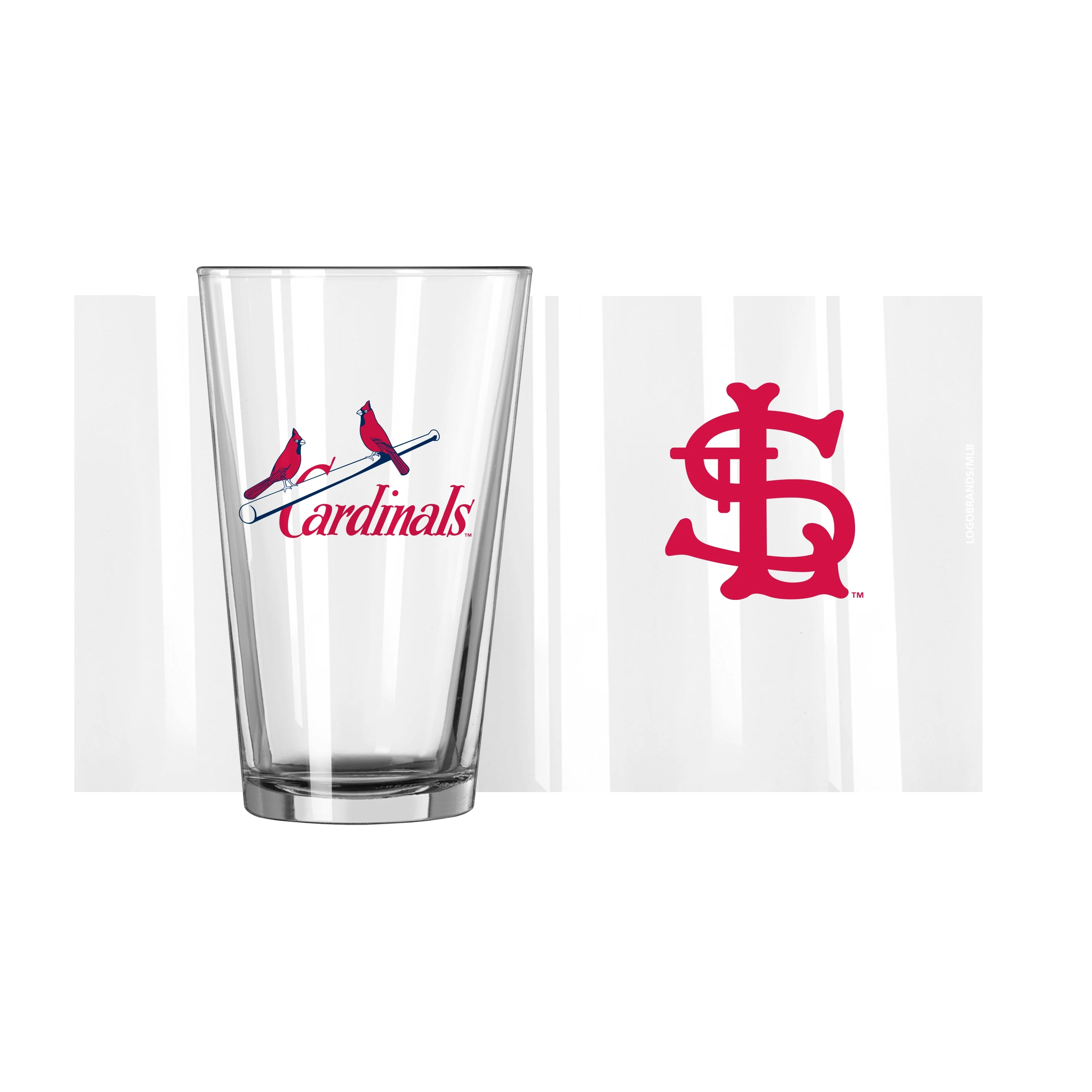 St Louis Cardinals 16oz Retro Pint Glass - Image 2