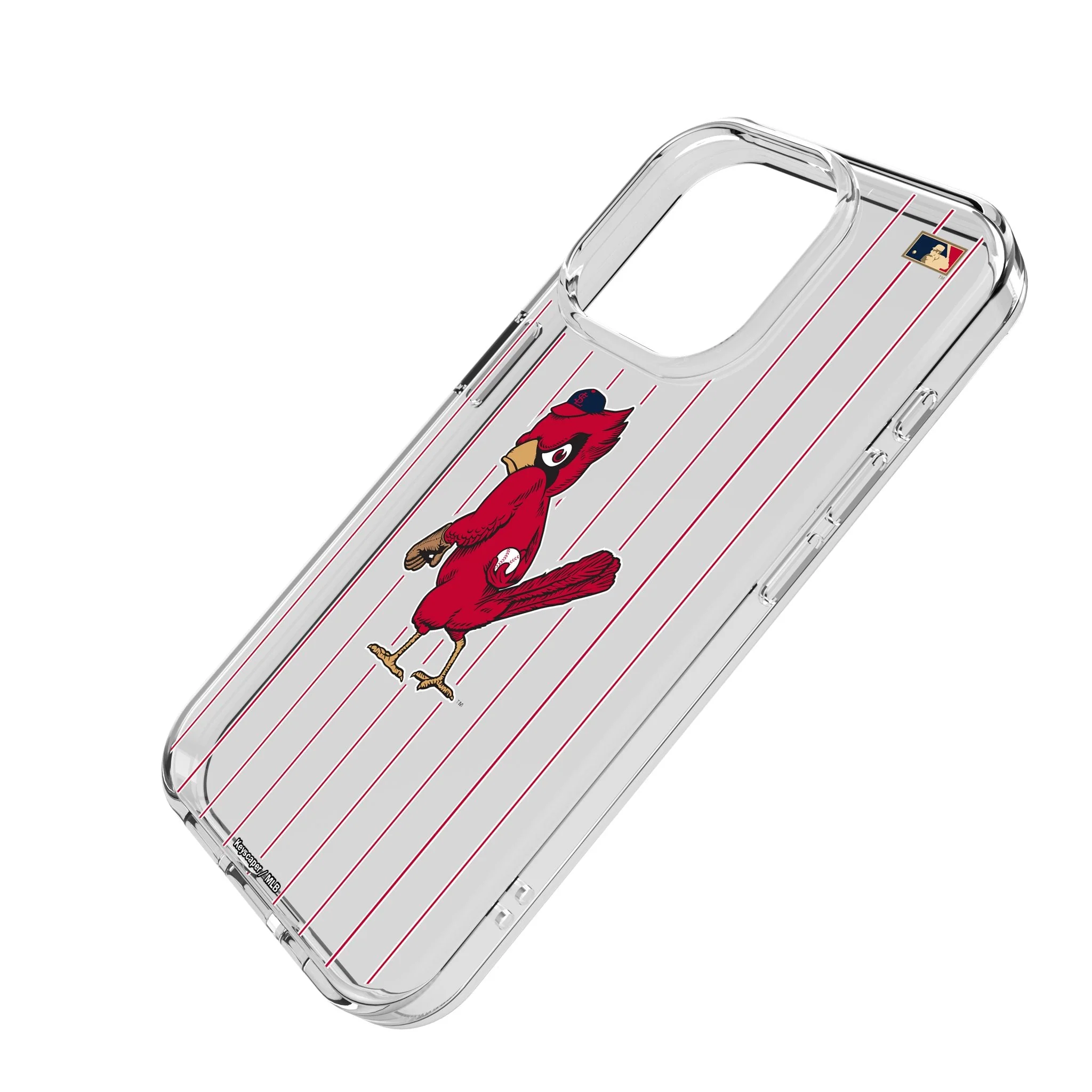 St Louis Cardinals 1950s - Cooperstown Collection Pinstripe Clear Phone Case for Apple iPhone - Image 2