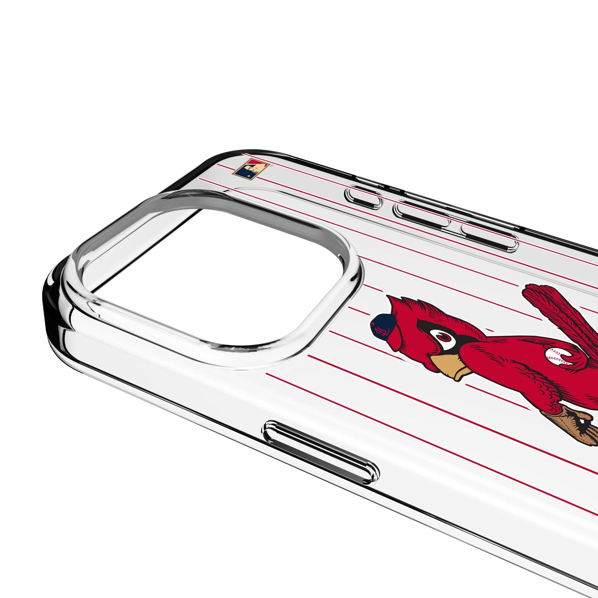 St Louis Cardinals 1950s - Cooperstown Collection Pinstripe Clear Phone Case for Apple iPhone - Image 3