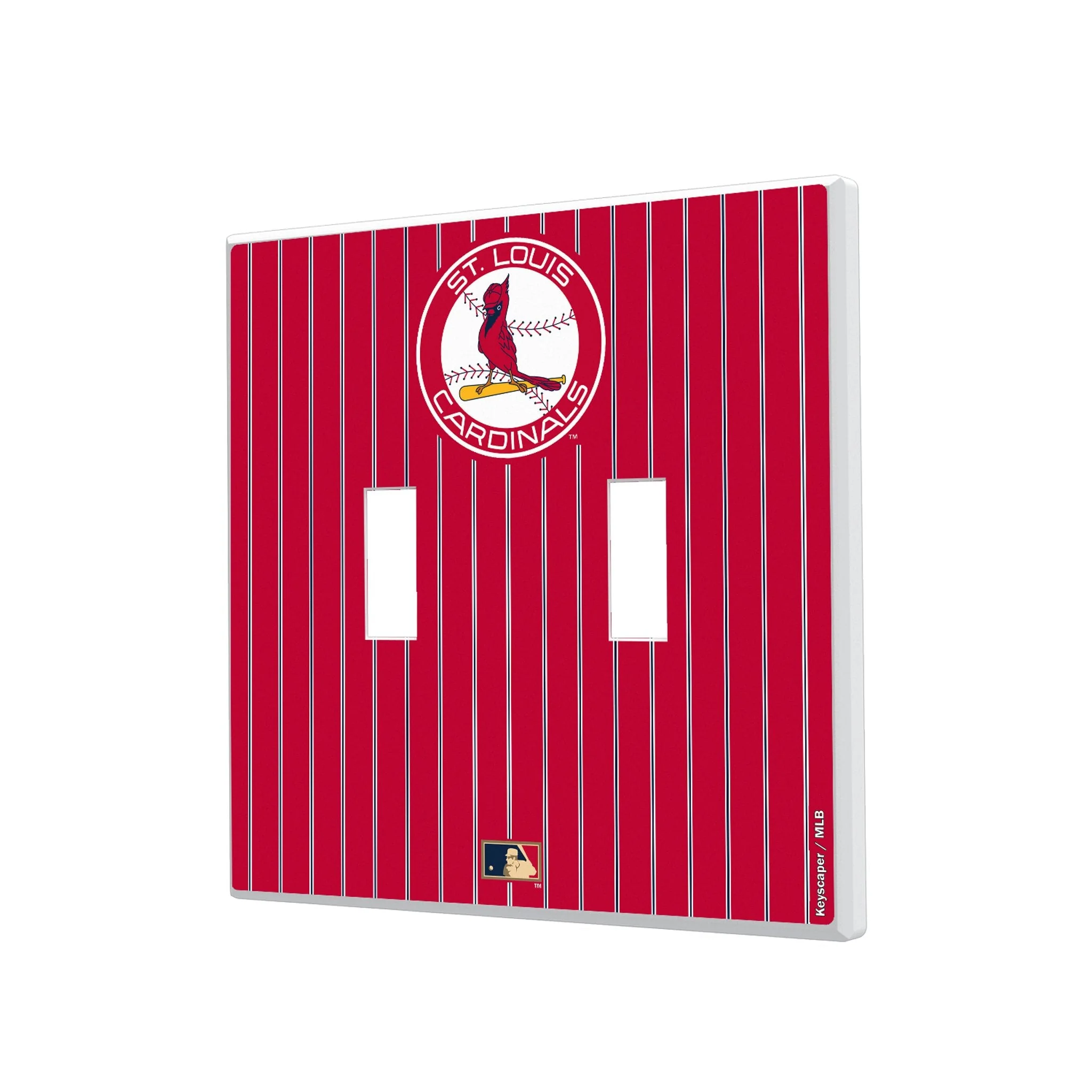 St Louis Cardinals 1966-1997 - Cooperstown Collection Pinstripe Hidden-Screw Light Switch Plate - Image 3