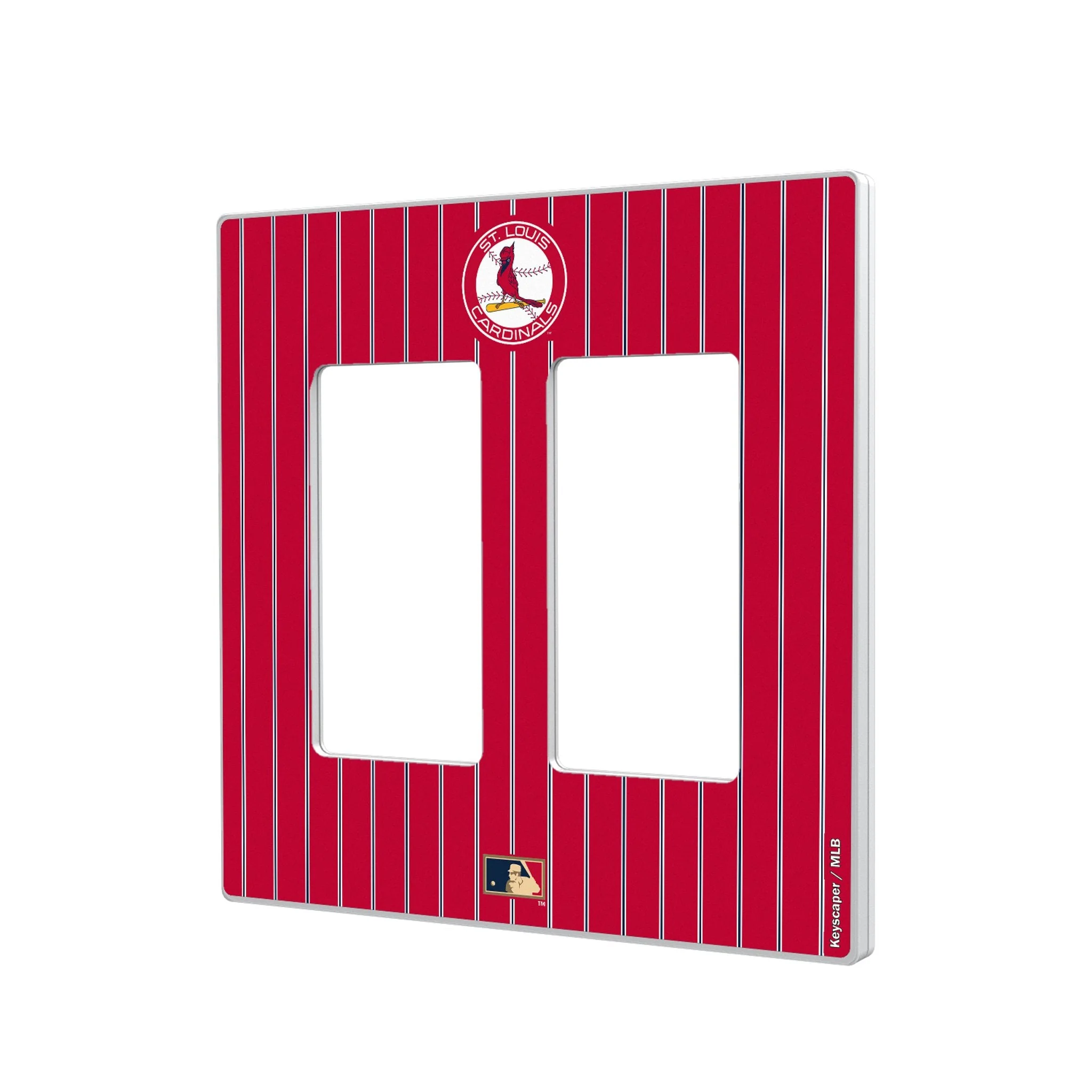 St Louis Cardinals 1966-1997 - Cooperstown Collection Pinstripe Hidden-Screw Light Switch Plate - Image 4