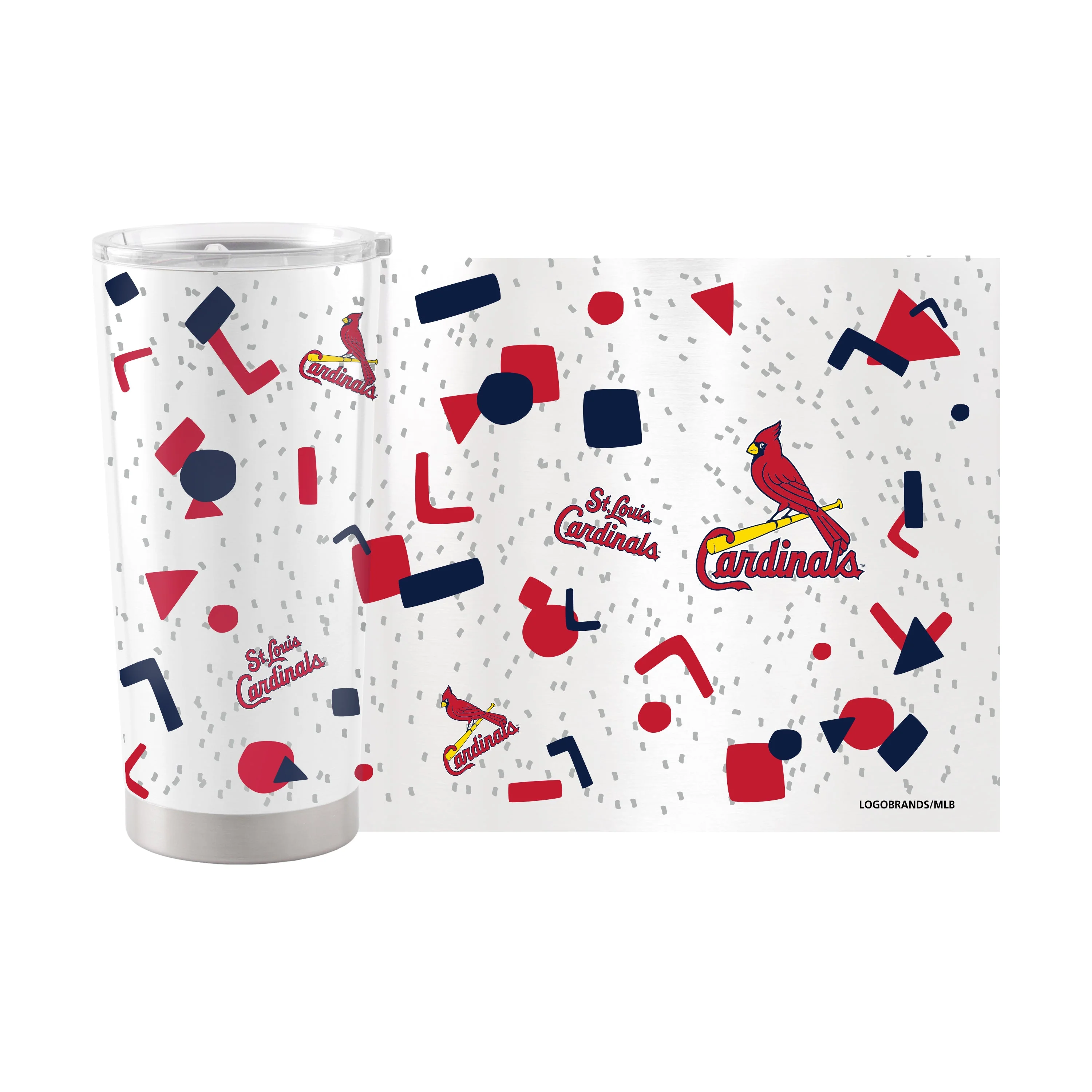 St Louis Cardinals 20oz Flashback Stainless Steel Tumbler - Image 2