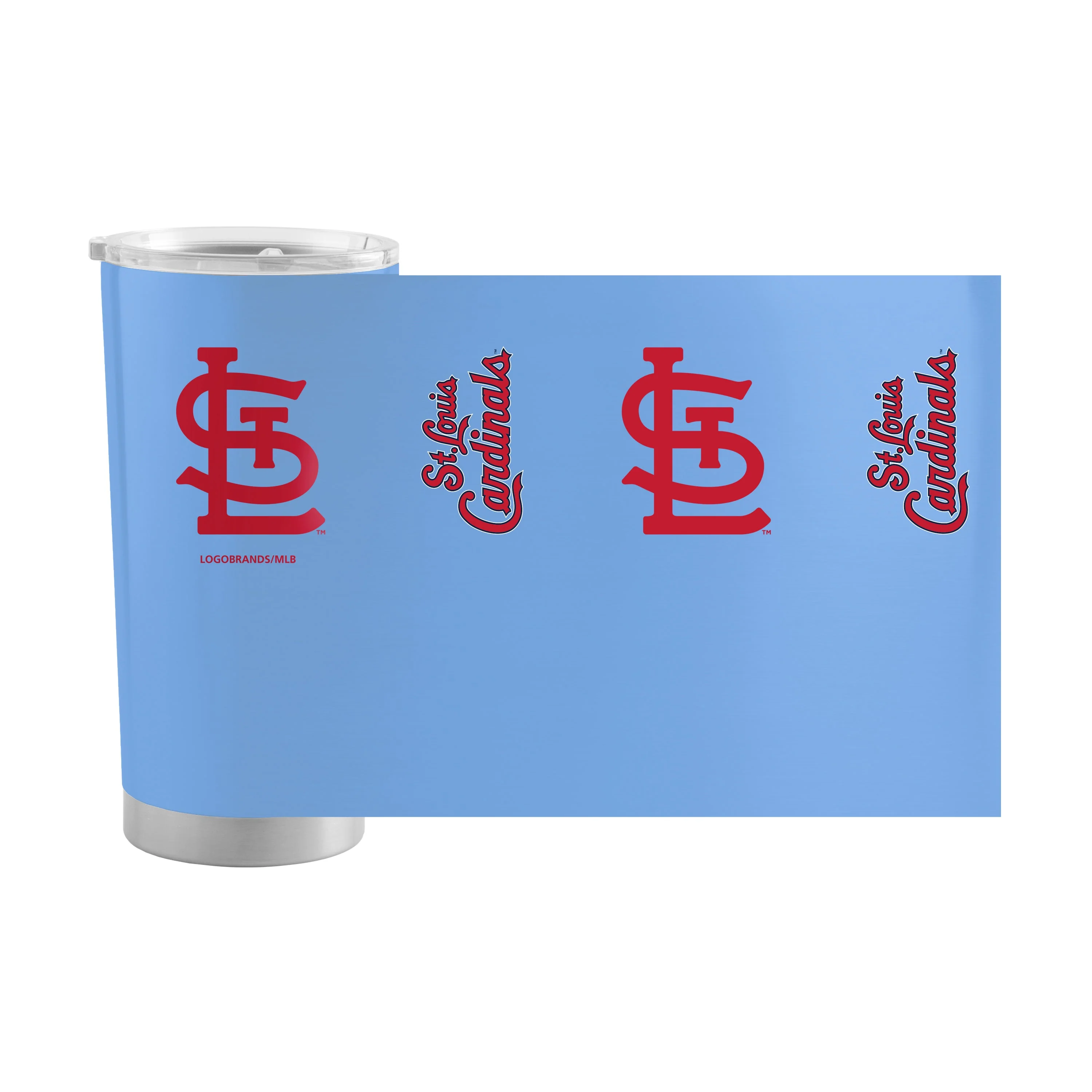 St Louis Cardinals 20oz Powder Blue Gameday Powder Coat Tumbler - Image 2