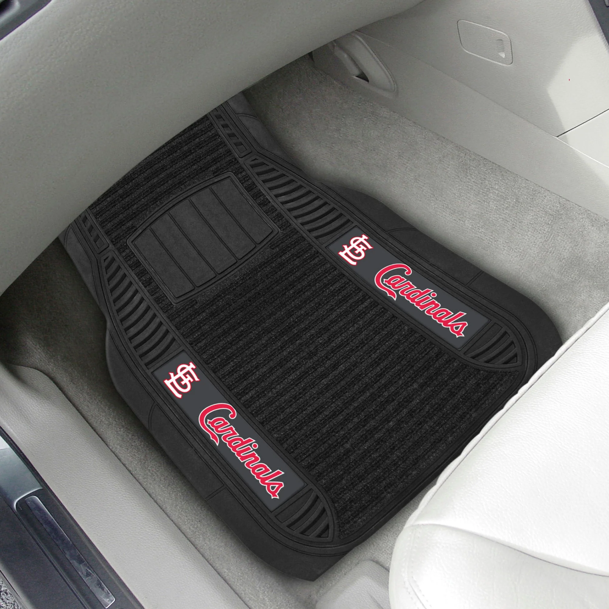 St. Louis Cardinals 2pc Deluxe Car Mat Set - Image 2