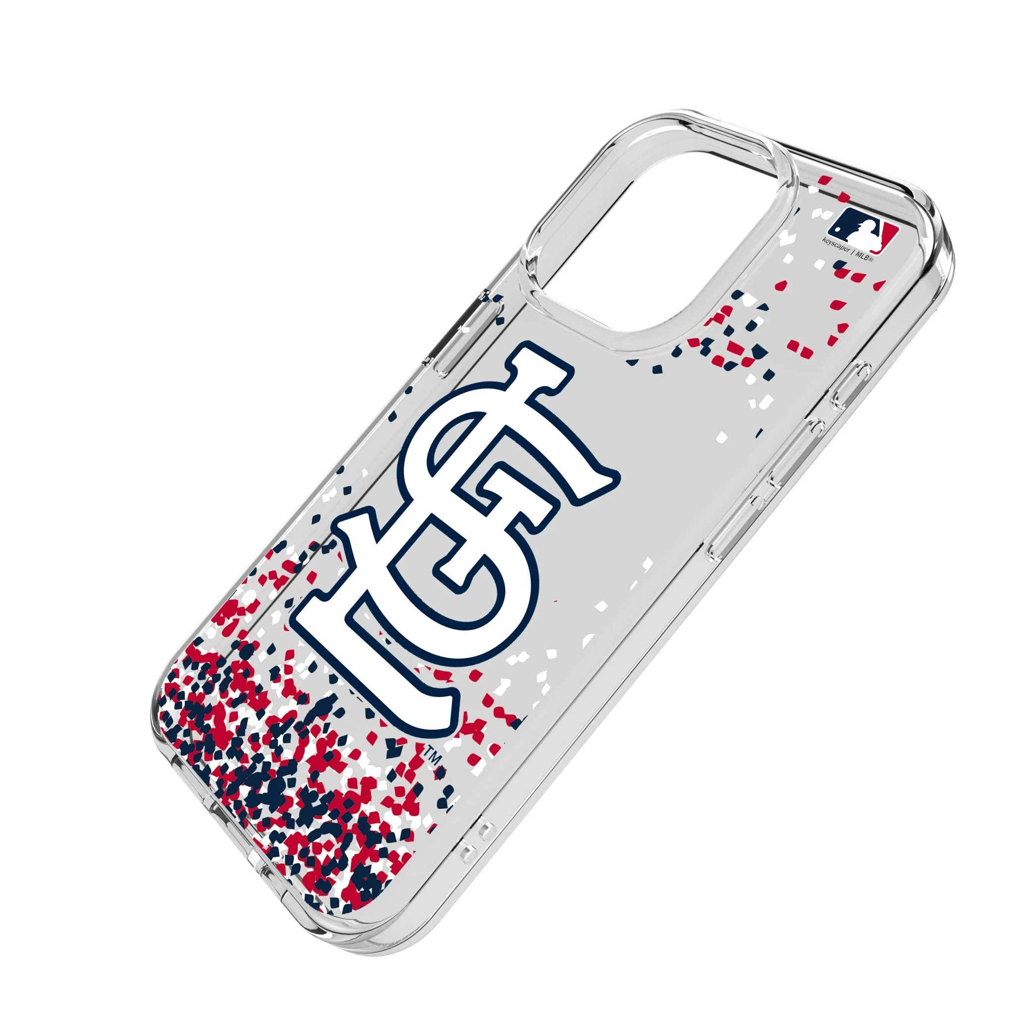 St Louis Cardinals Confetti Clear Phone Case for Apple iPhone - Image 2