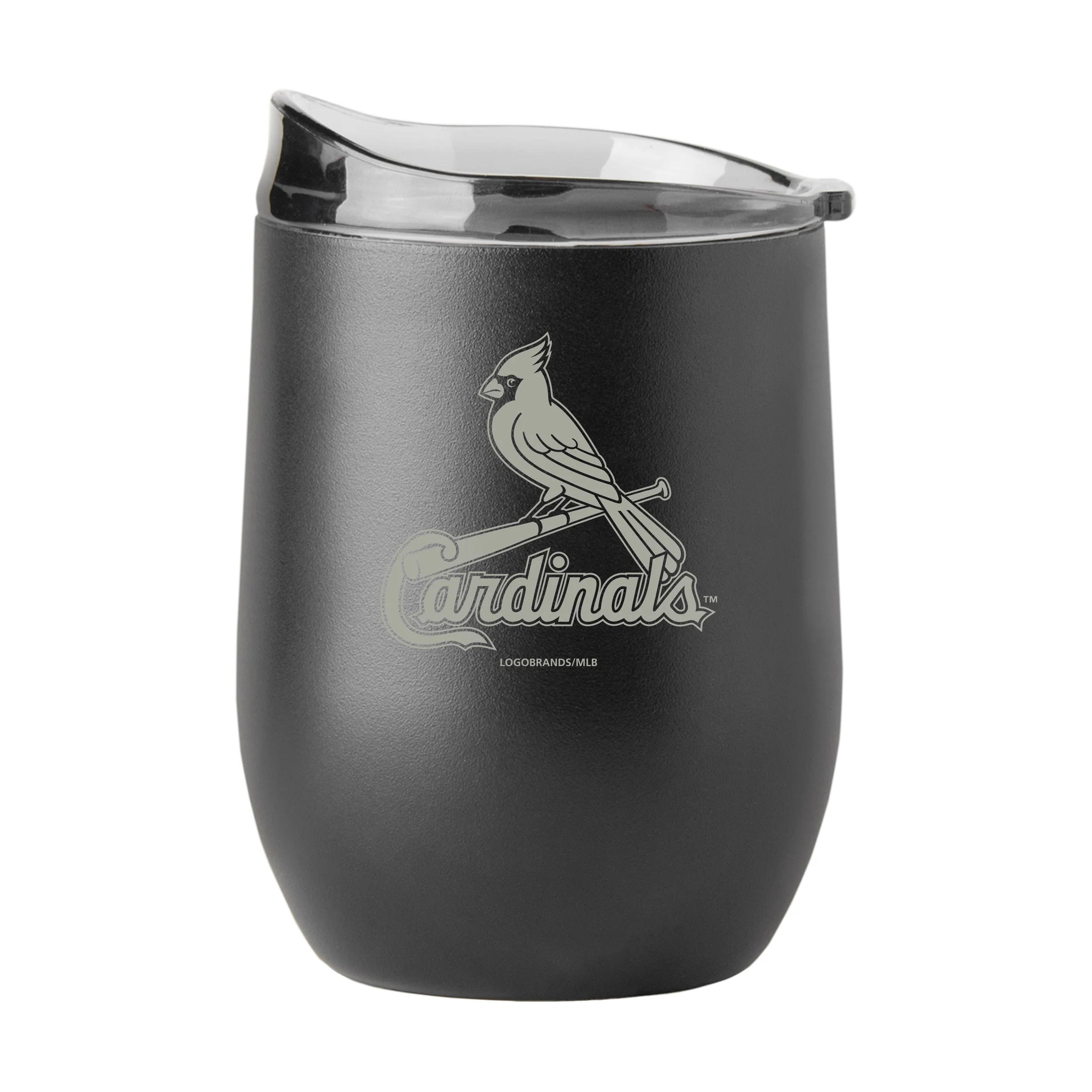 St Louis Cardinals GunMetal 16oz Black Powder Curved Beverage