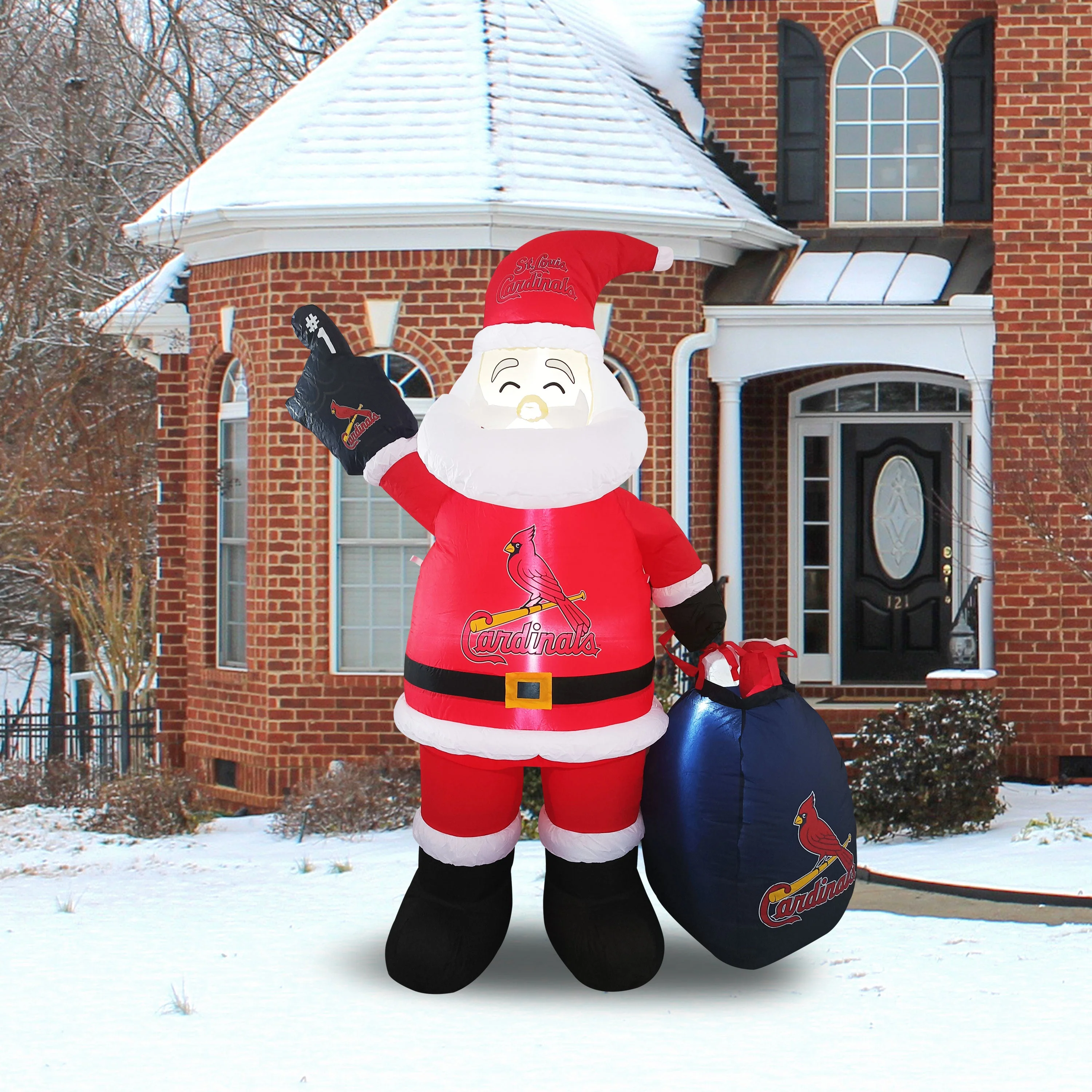 St Louis Cardinals Inflatable Santa - Image 4