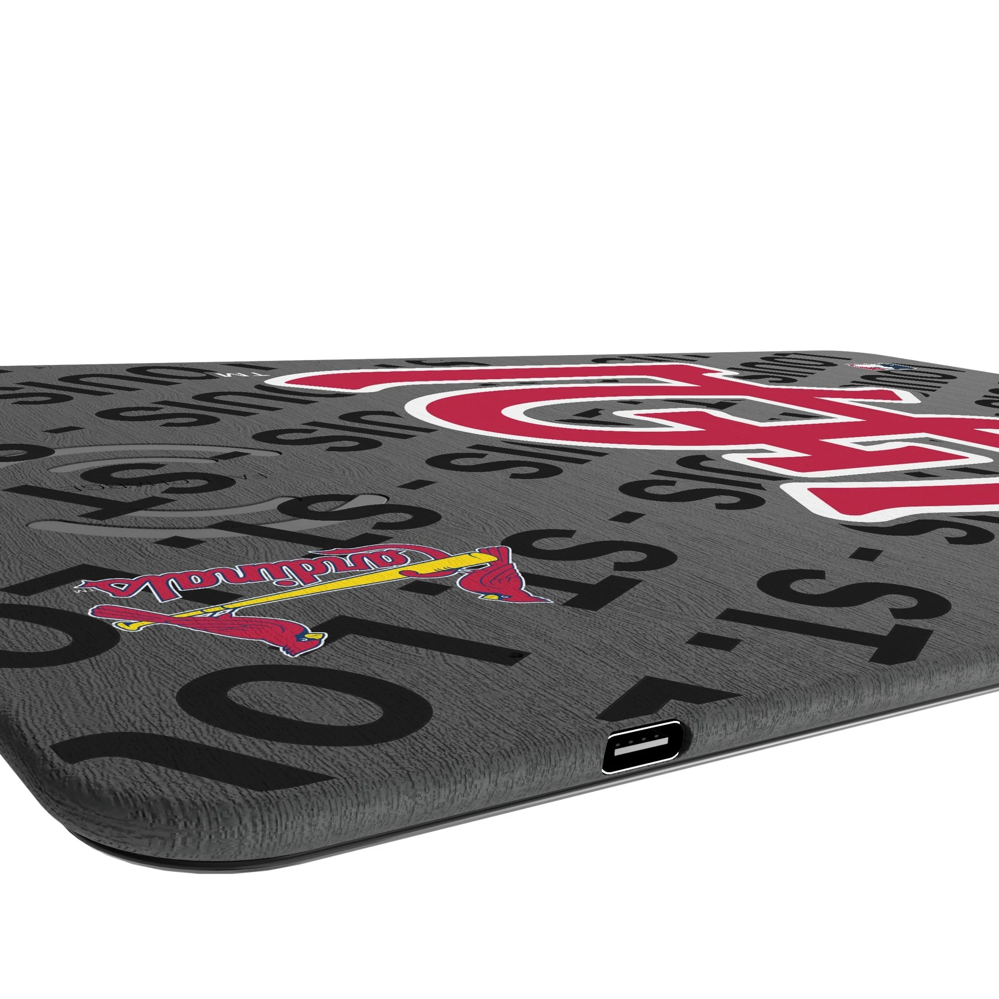 St Louis Cardinals Monocolor Tilt 15-Watt Wireless Charger and Mouse Pad - Image 3