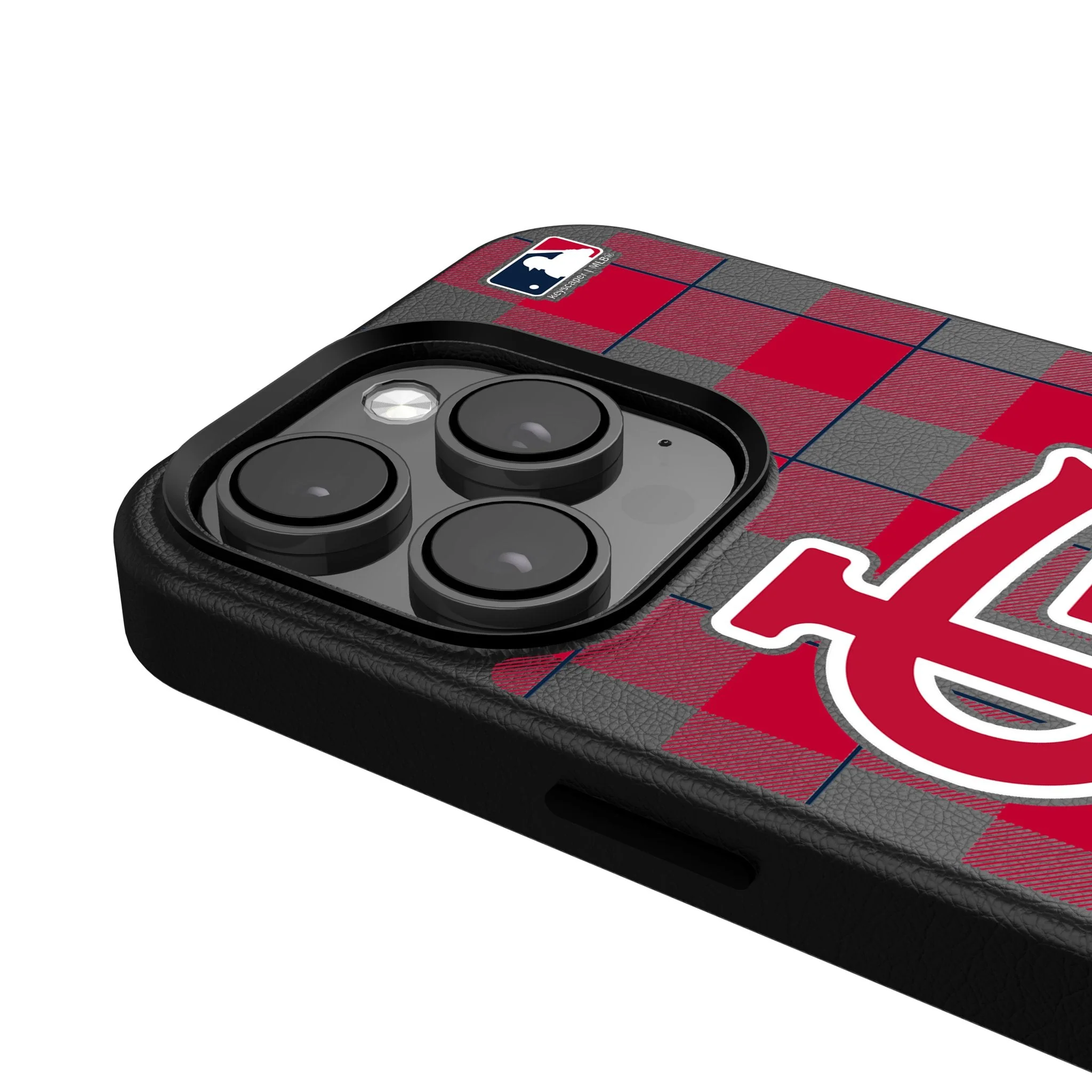 St Louis Cardinals Plaid MagSafe Compatible Phone Case for Apple iPhone - Image 4