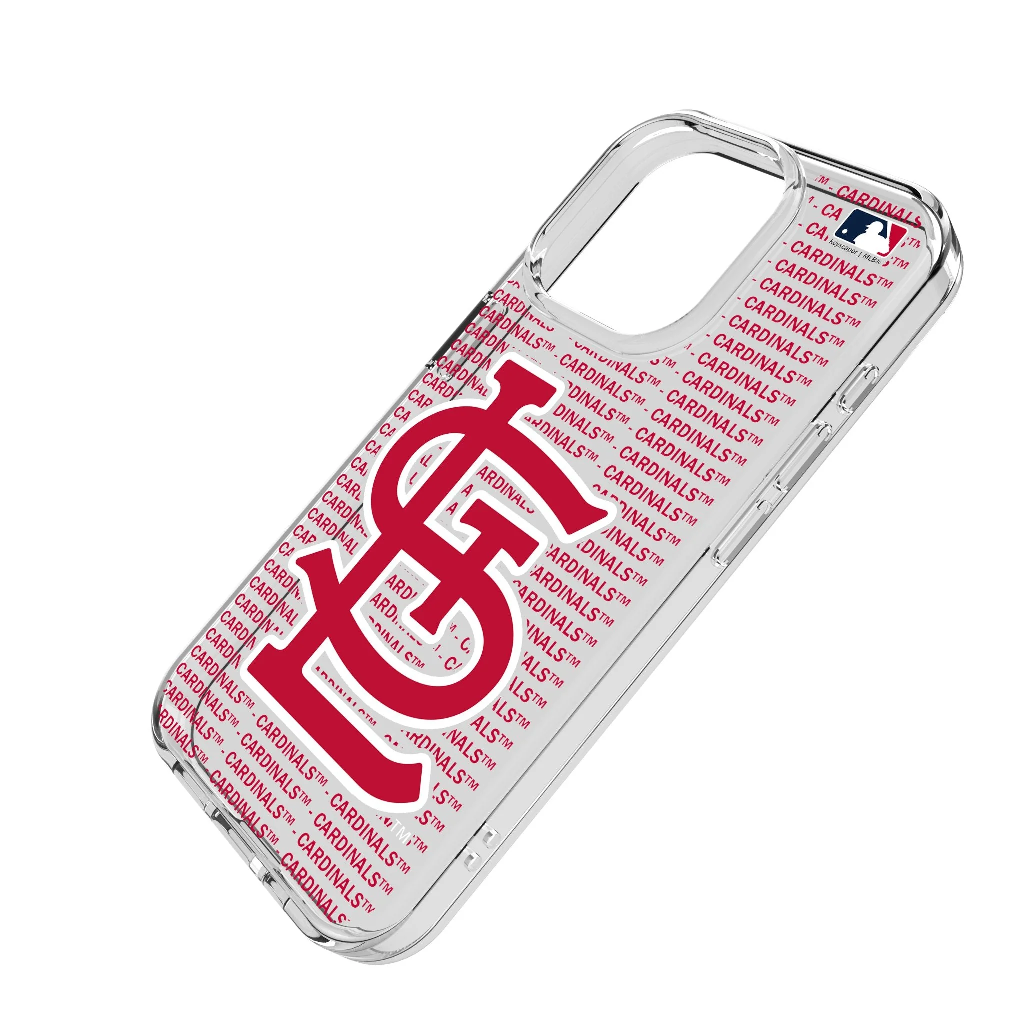 St Louis Cardinals Text Backdrop Clear Phone Case for Apple iPhone - Image 2