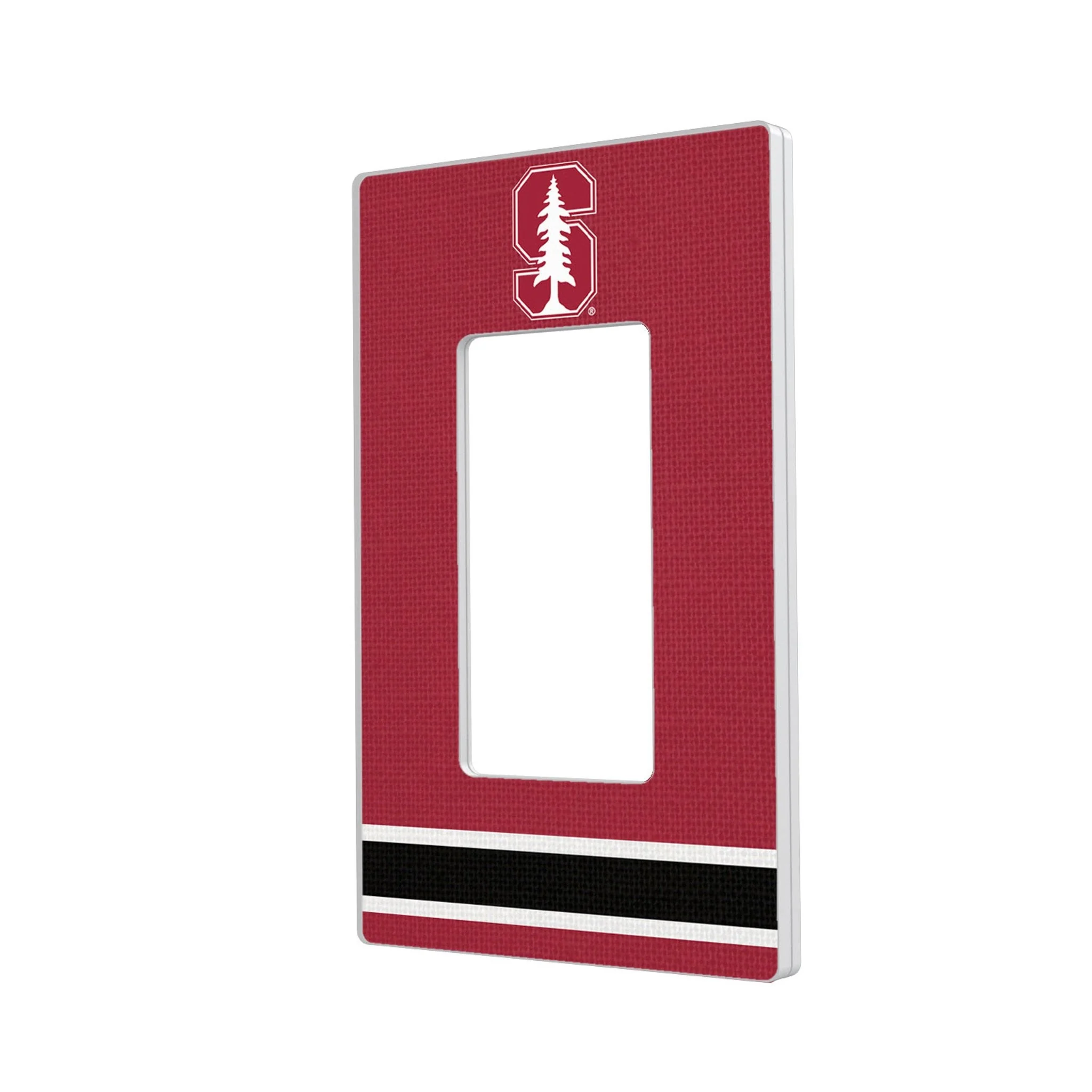 Stanford University Cardinal Stripe Hidden-Screw Light Switch Plate - Image 2