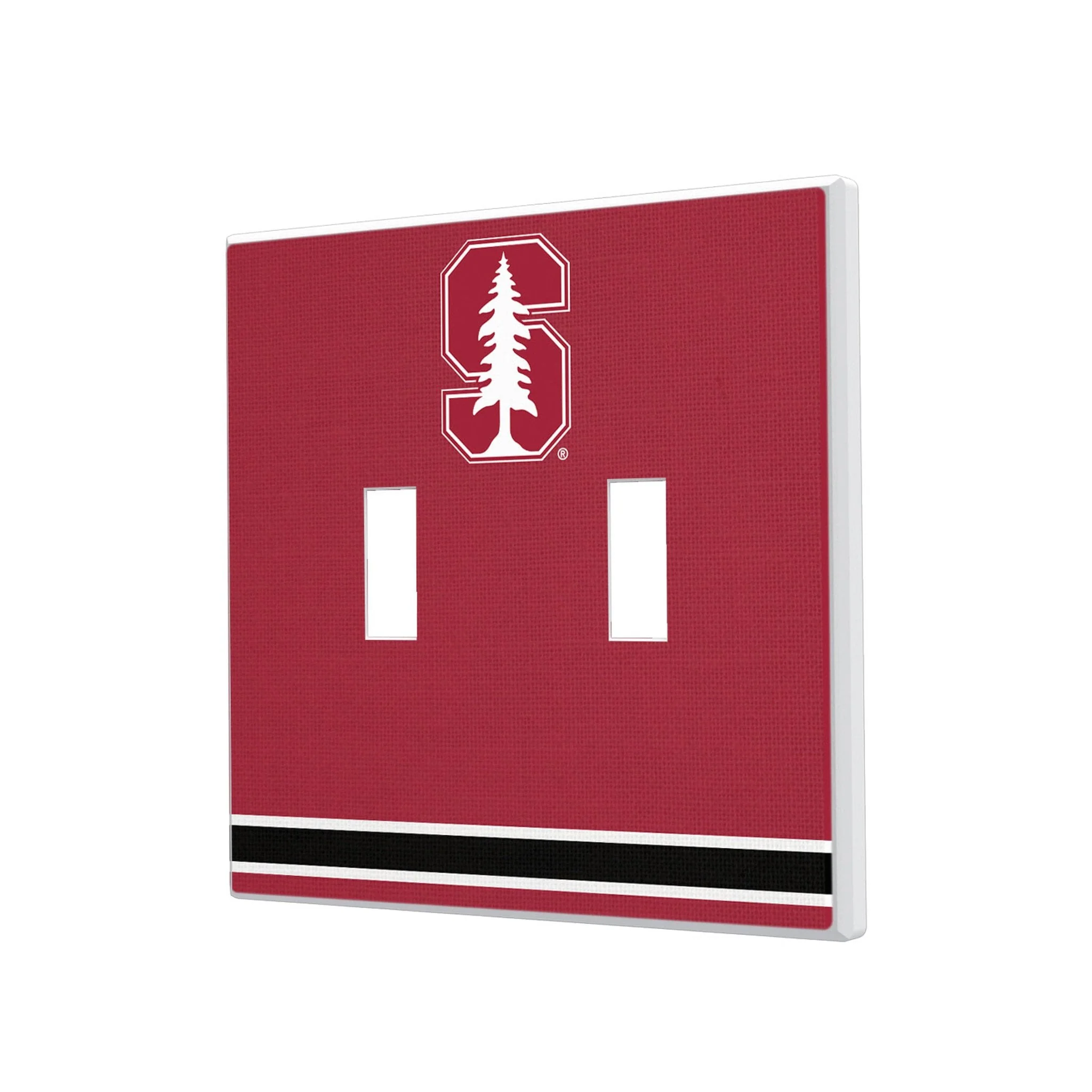 Stanford University Cardinal Stripe Hidden-Screw Light Switch Plate - Image 3