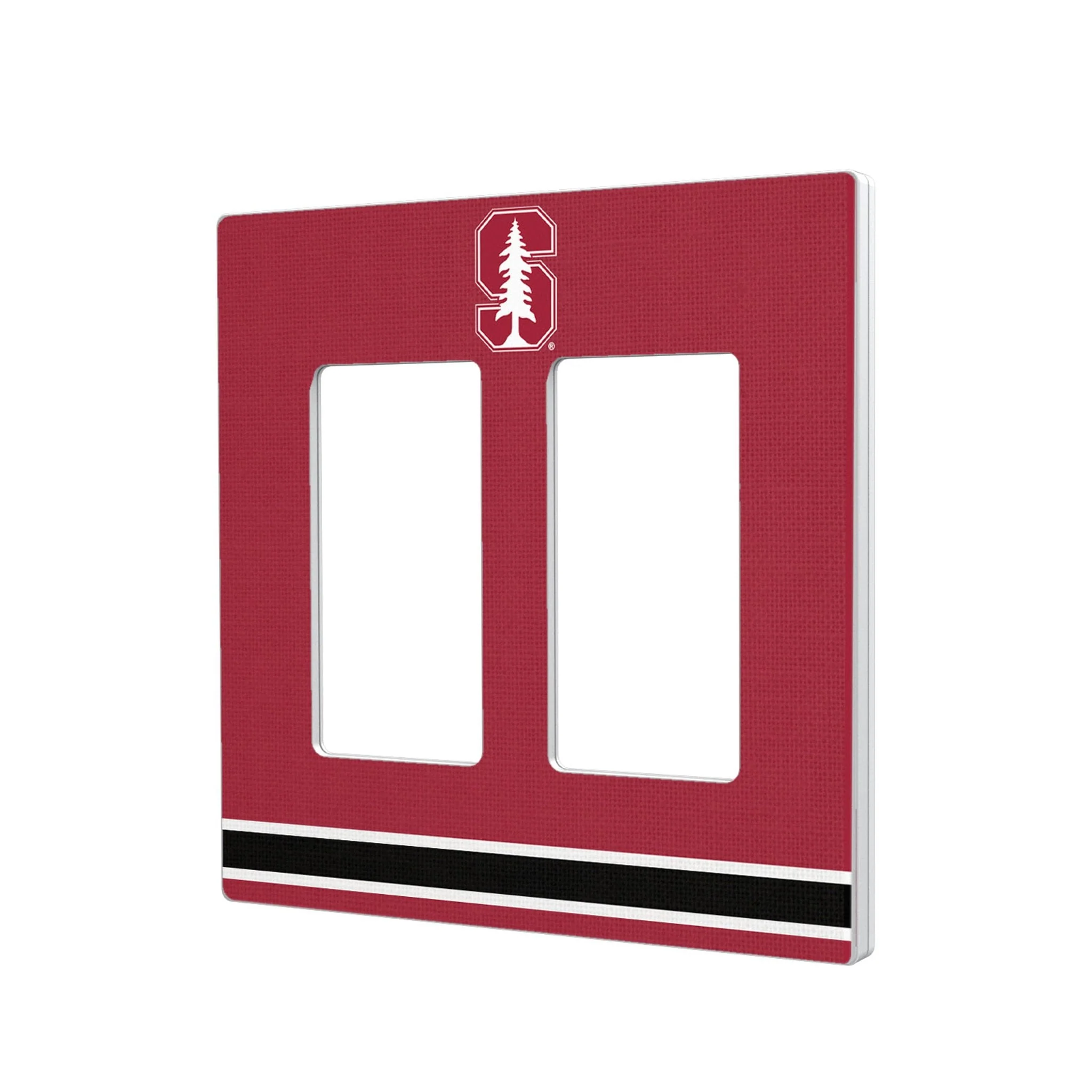 Stanford University Cardinal Stripe Hidden-Screw Light Switch Plate - Image 4