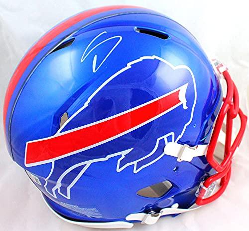 Stefon Diggs Autographed Buffalo Bills F/S Flash Speed Authentic Helmet-Beckett W Hologram White