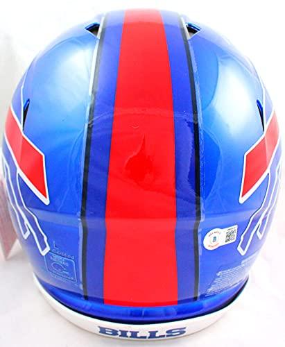 Stefon Diggs Autographed Buffalo Bills F/S Flash Speed Authentic Helmet-Beckett W Hologram White - Image 3