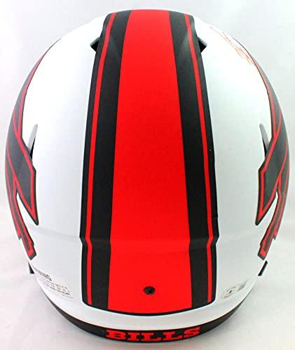 Stefon Diggs Autographed Buffalo Bills Lunar Speed F/S Helmet- Beckett W Red - Image 3