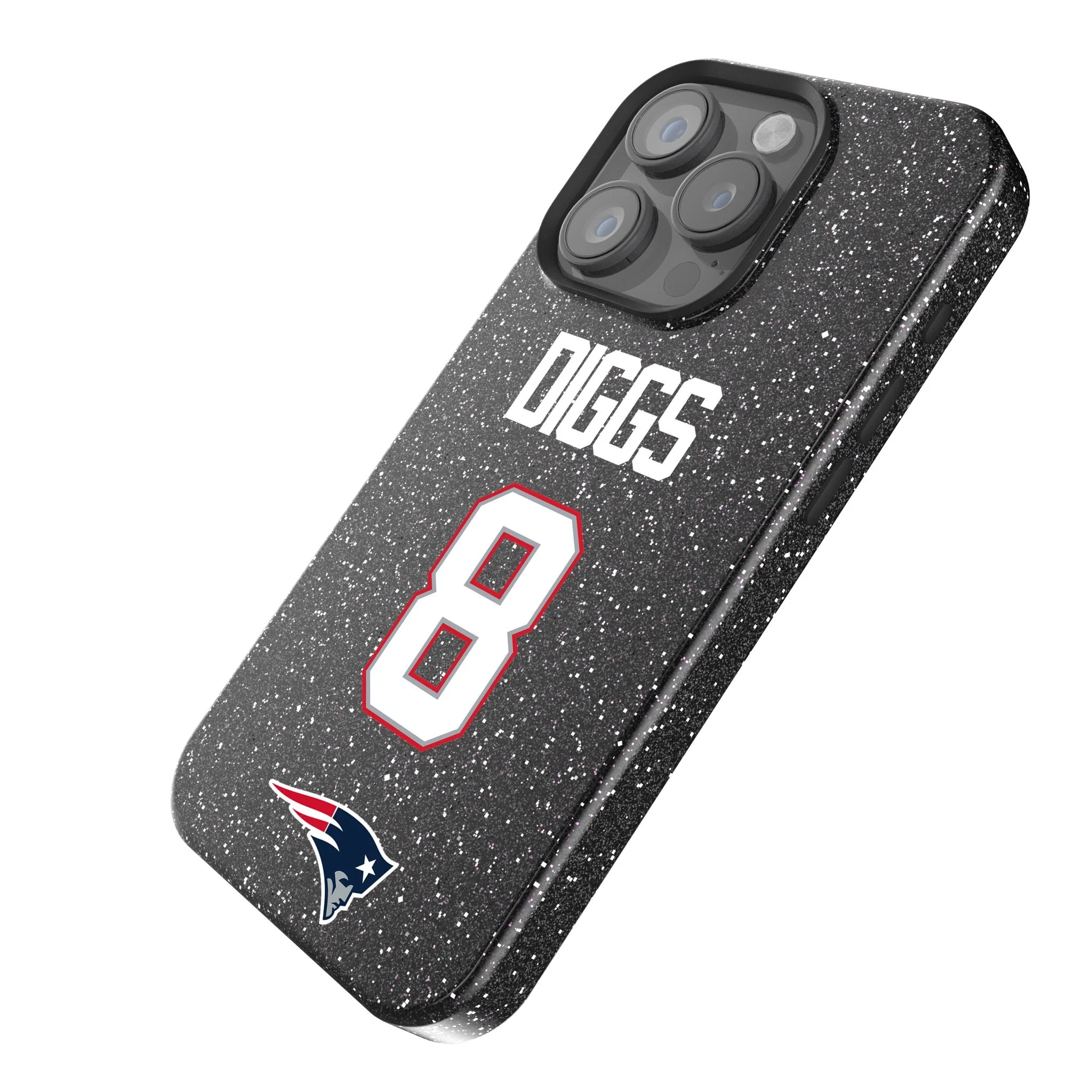 Stefon Diggs New England Patriots 8 Game Tactic Bling Phone Case for Apple iPhone - Image 2