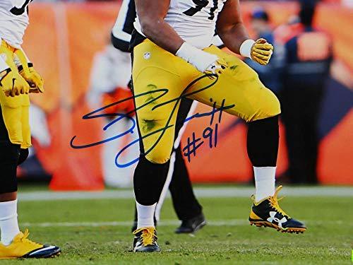 Stephon Tuitt #91 Autographed Steelers 8x10 Celebrating P.F. Photo- JSA W Auth - Image 2