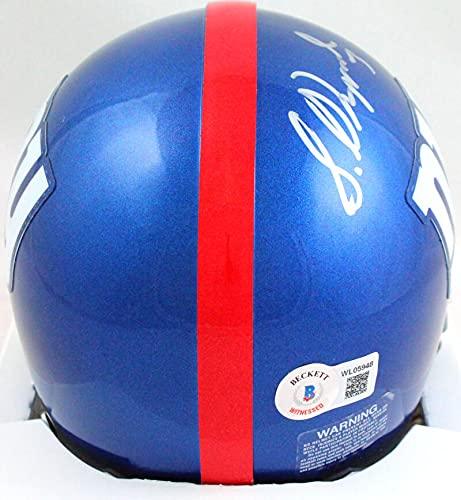 Sterling Shepard Autographed New York Giants Mini Helmet- Beckett W Silver - Image 2