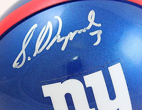 Sterling Shepard Autographed New York Giants Mini Helmet- Beckett W Silver - Image 3