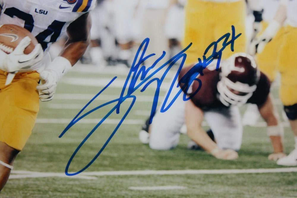 Stevan Ridley Autographed LSU Tigers 8x10 Photo Running- JSA Auth Blue