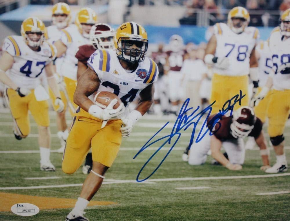 Stevan Ridley Autographed LSU Tigers 8x10 Photo Running- JSA Auth Blue - Image 2