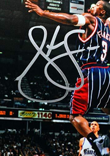 Steve Francis Autographed Houston Rockets 8x10 FP Photo Dunking vs Kings- Beckett Witness Silver - Image 2