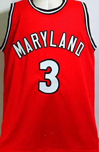 Steve Francis Autographed Red College Style Jersey- Beckett Witness Black - Image 2