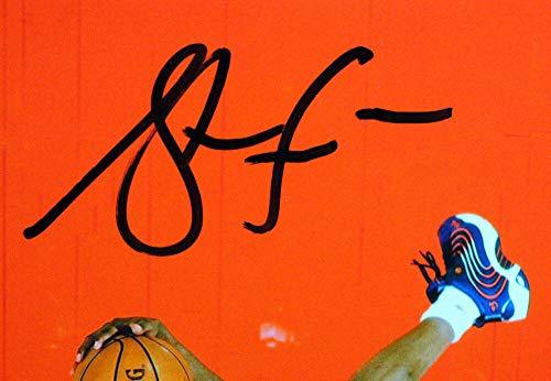 Steve Francis Autographed Rockets 8x10 From Above FP Photo- Beckett Witness Blk - Image 2