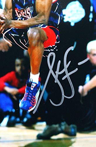 Steve Francis Signed Rockets 8x10 FP Photo Backward Dunk - JSA Witness Silver - Image 2