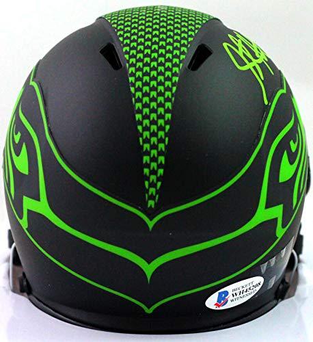 Steve Hutchinson Autographed Seahawks Eclipse Mini Helmet W/HOF- Beckett W Green - Image 2