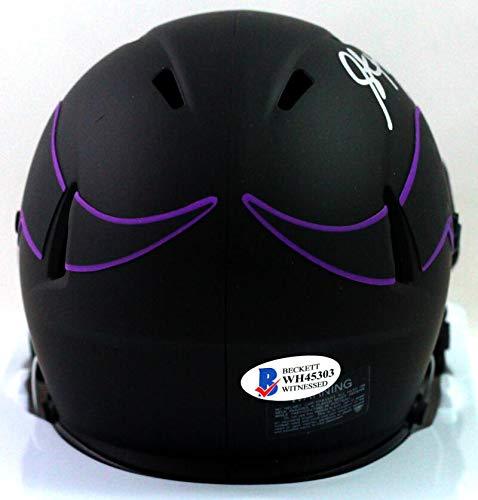 Steve Hutchinson Autographed VIKINGS Eclipse Mini Helmet W/HOF- Beckett W Silver - Image 2
