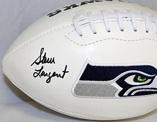 Steve Largent Autographed Seattle Seahawks Logo Football with HOF and JSA W Auth - Image 2