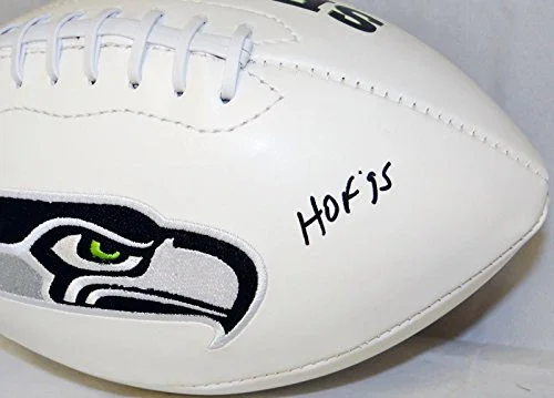 Steve Largent Autographed Seattle Seahawks Logo Football with HOF and JSA W Auth - Image 3