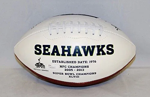 Steve Largent Autographed Seattle Seahawks Logo Football with HOF and JSA W Auth - Image 4