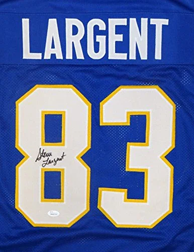 Steve Largent Signed / Autographed Blue W/ Yellow Jersey- JSA W Authenticated - Image 2