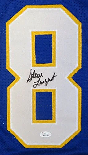 Steve Largent Signed / Autographed Blue W/ Yellow Jersey- JSA W Authenticated - Image 3