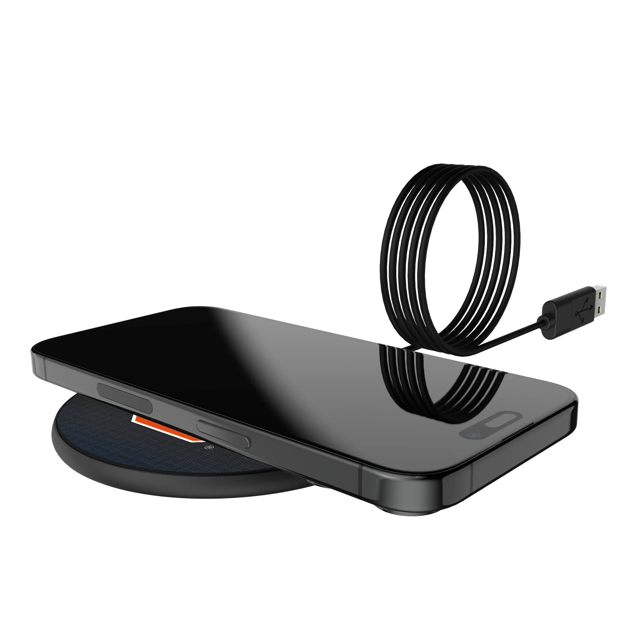 Syracuse University Orange Linen 15-Watt Wireless Charger - Image 5