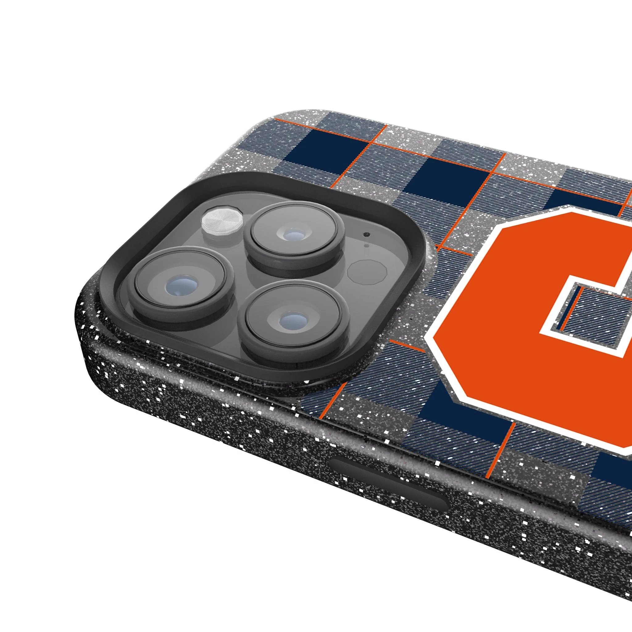 Syracuse University Orange Plaid Bling Phone Case - Image 4