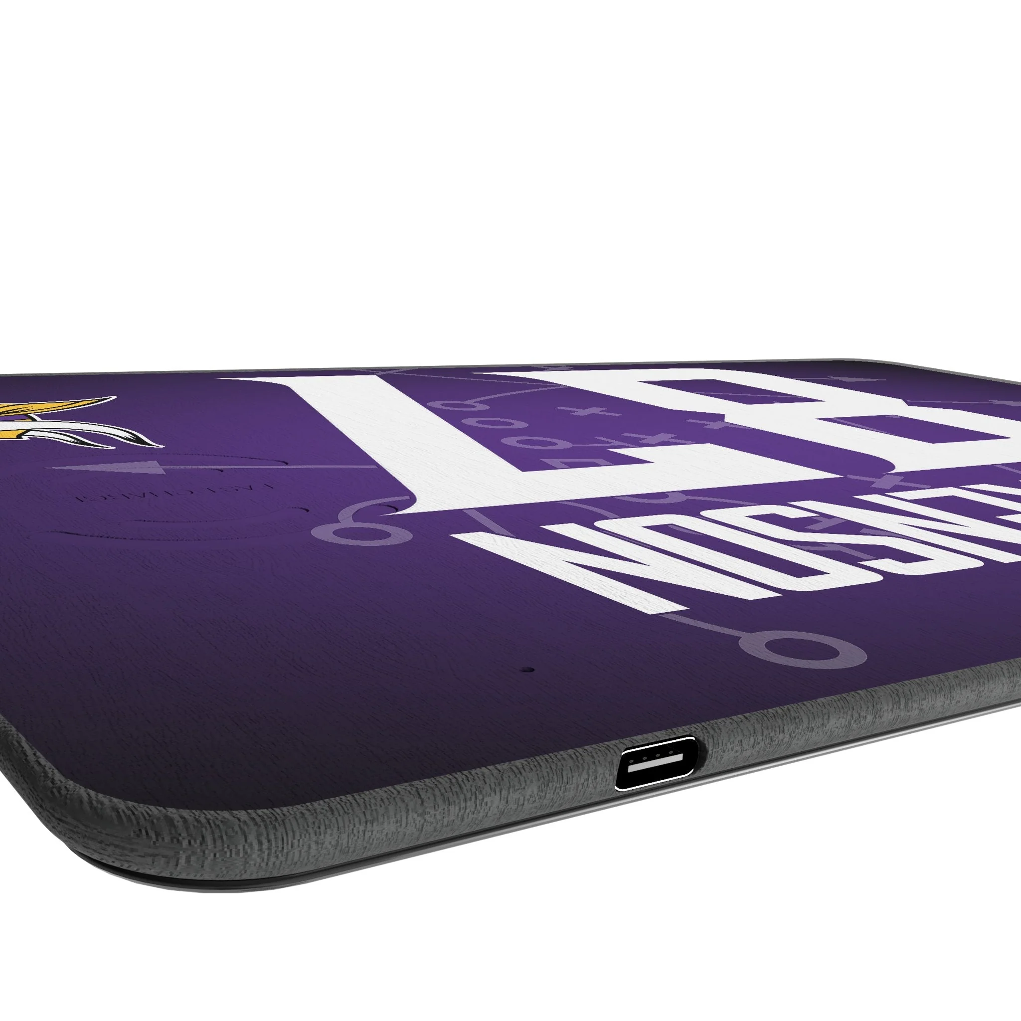T.J. Hockenson Minnesota Vikings 87 Game Tactic 15-Watt Wireless Charger and Mouse Pad - Image 3