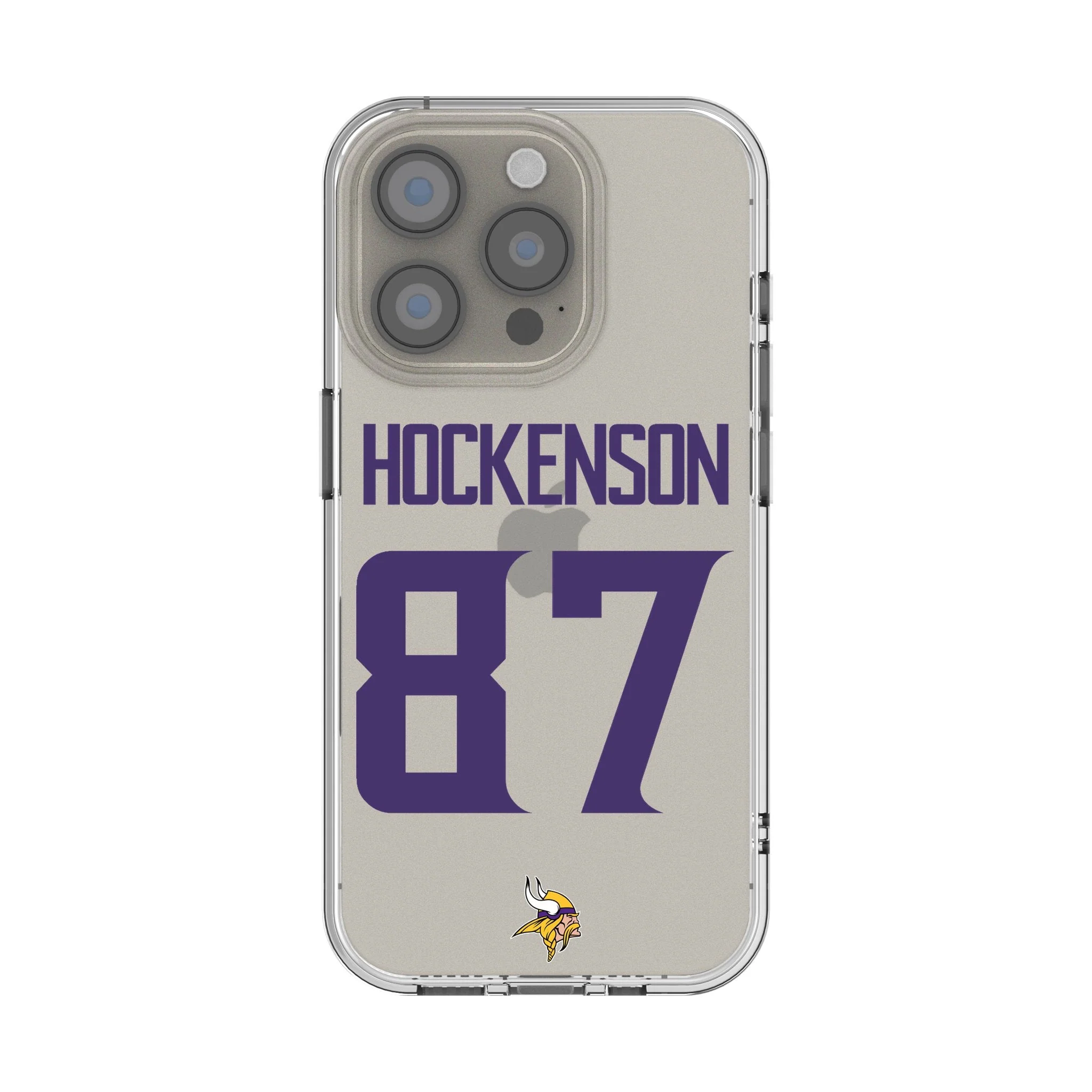 T.J. Hockenson Minnesota Vikings 87 Game Tactic Clear Phone Case for Apple iPhone
