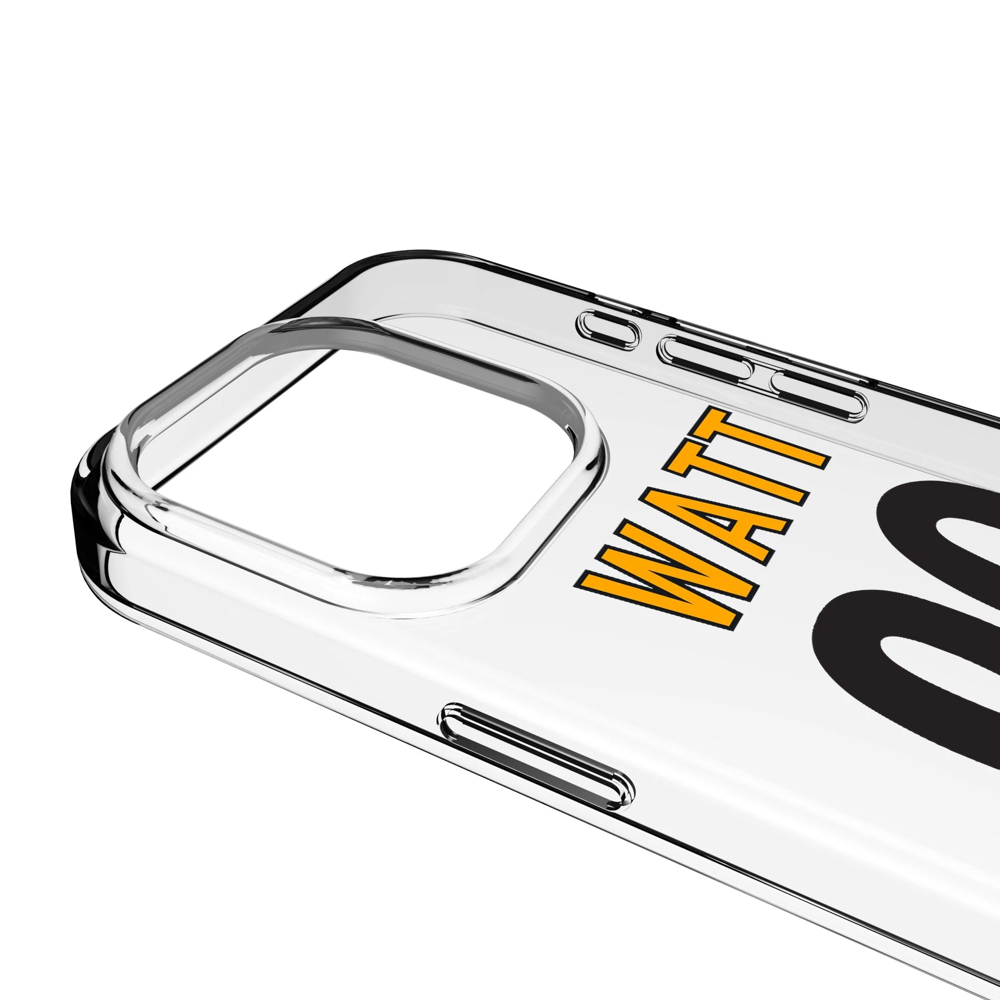 T.J. Watt Pittsburgh Steelers 90 Game Tactic Clear Phone Case for Apple iPhone - Image 3