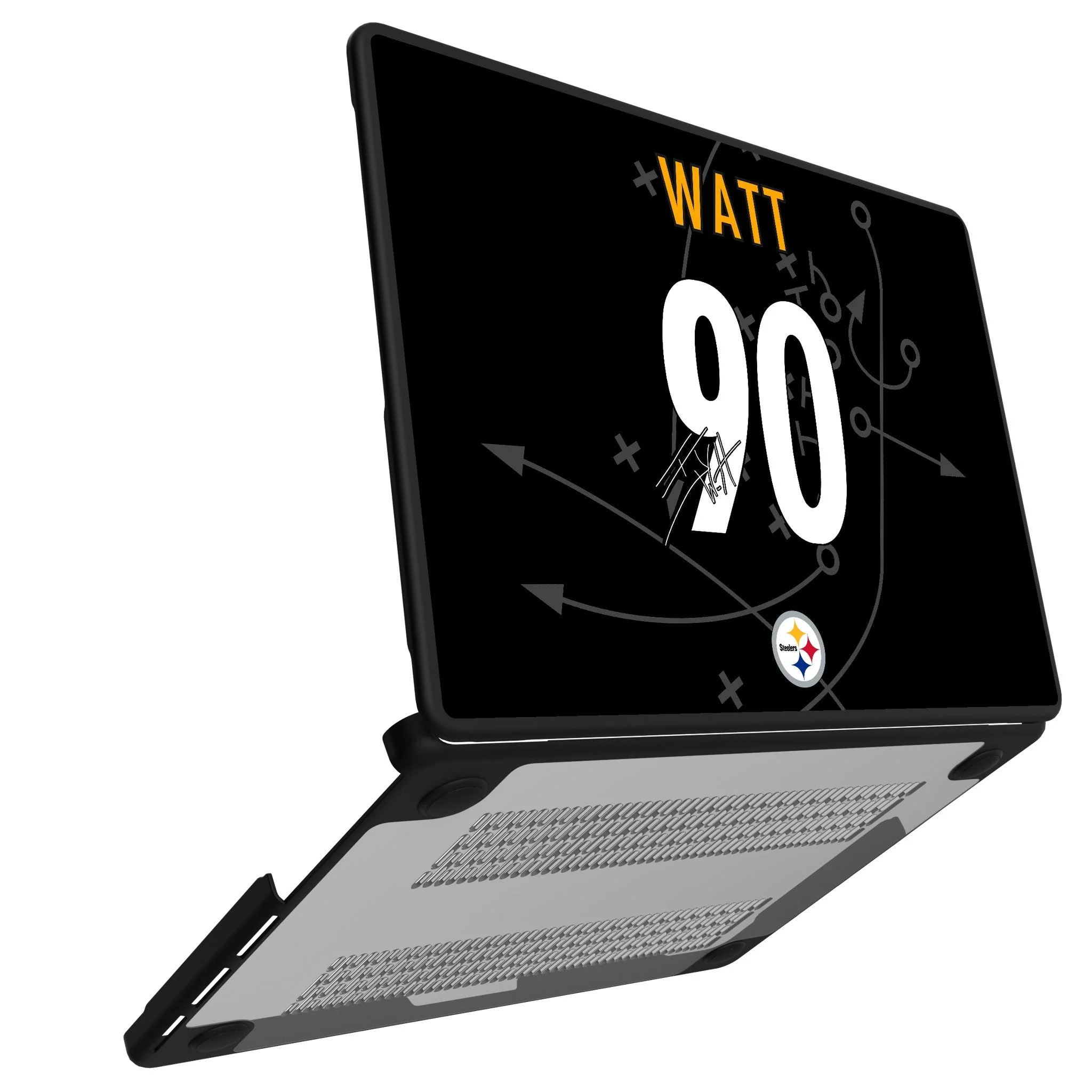 T.J. Watt Pittsburgh Steelers 90 Game Tactic Laptop Case for Apple MacBook - Image 2