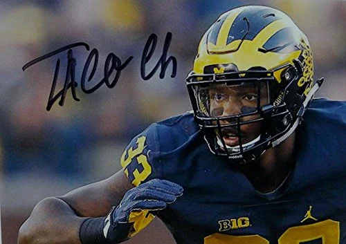 Taco Charlton Autographed 8x10 Michigan Close Up Photo - JSA W Auth - Image 2