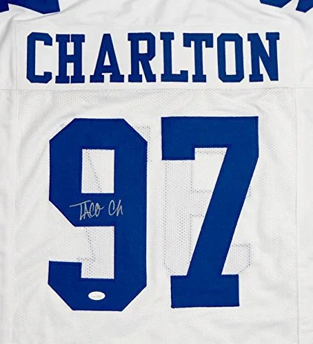 Taco Charlton Autographed Blue Pro Style Jersey- JSA Witnessed Auth - Image 2