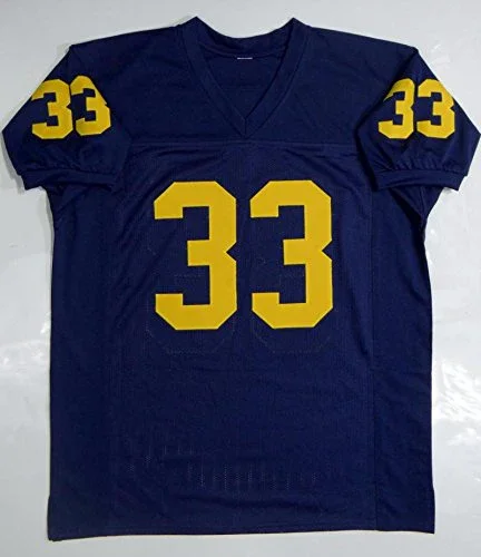 Taco Charlton Autographed Navy Blue College Style Jersey- JSA W Auth - Image 4