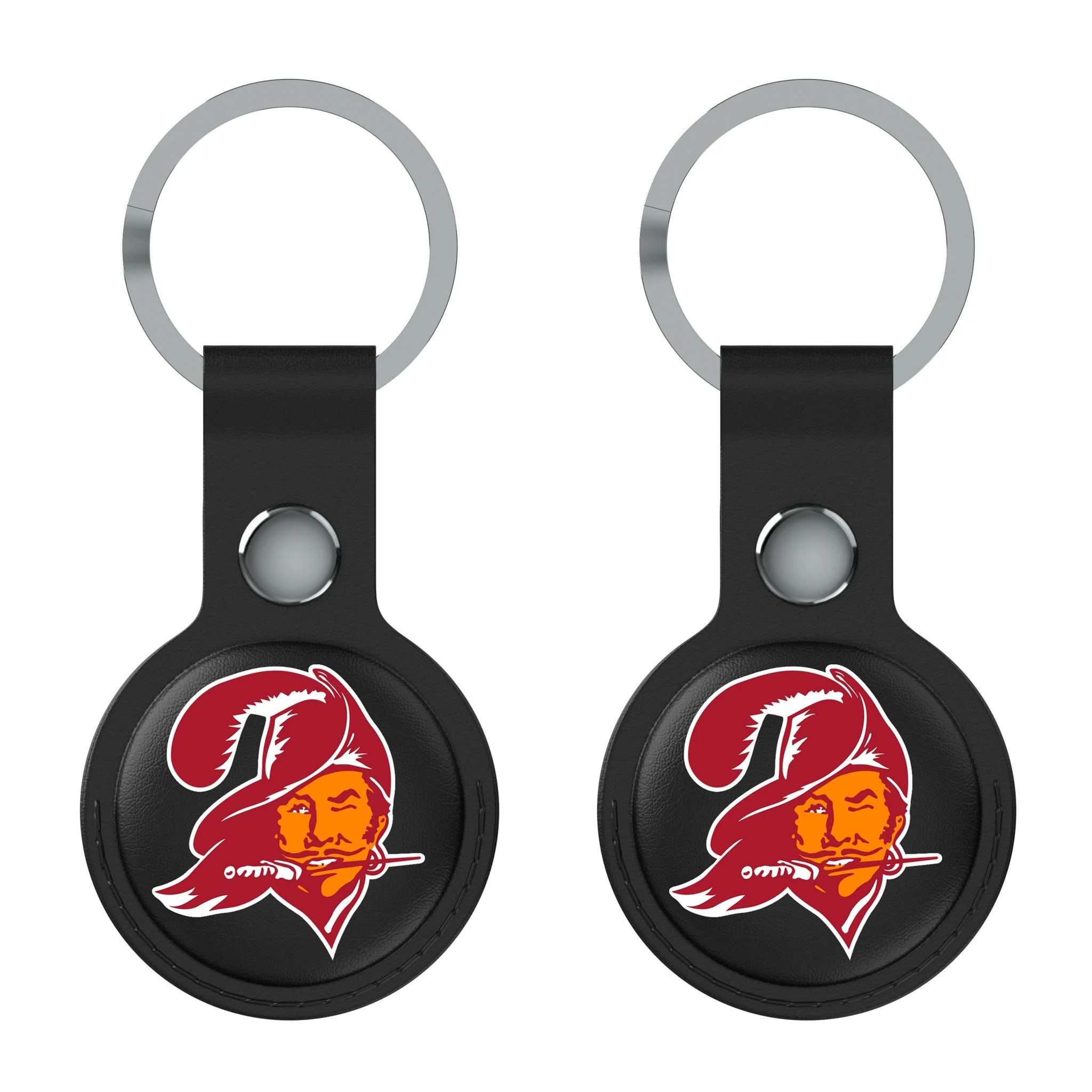 Tampa Bay Buccaneers Historic Collection Insignia Black Airtag Holder 2-Pack - Image 2