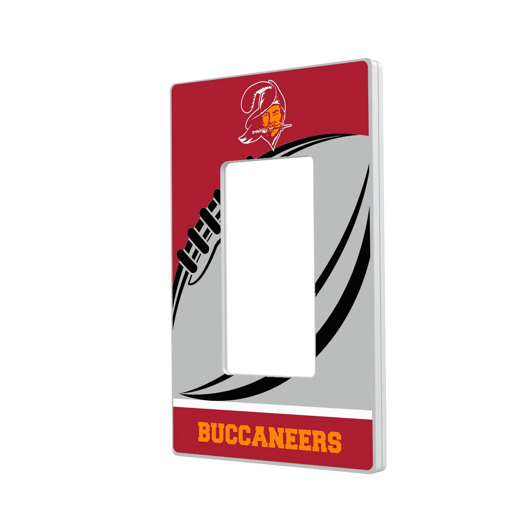 Tampa Bay Buccaneers Historic Collection Passtime Hidden-Screw Light Switch Plate - Image 2