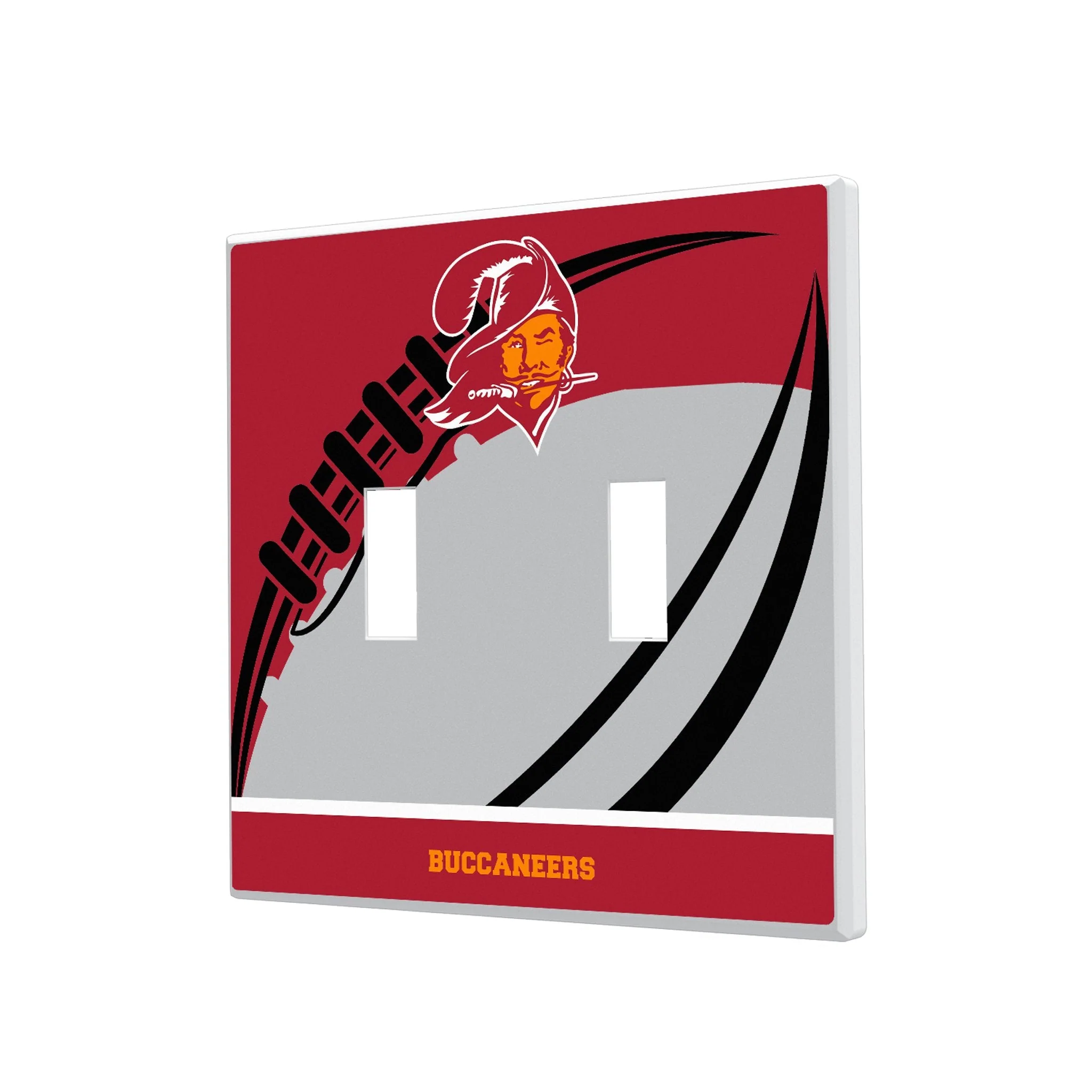 Tampa Bay Buccaneers Historic Collection Passtime Hidden-Screw Light Switch Plate - Image 3